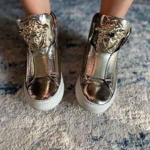 Versace Gold Metallic Shoes
